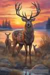 Deer Family Animal Ai Art