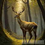 Deer In A Forest Animal Ai Art