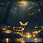 Deer In A Forest Animal Ai Art