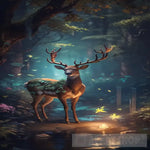 Deer In A Forest Animal Ai Art