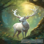 Deer In A Forest Animal Ai Art