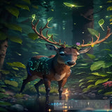 Deer In A Forest Animal Ai Art