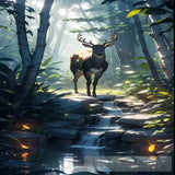 Deer In The Middle Of Nature Ai Artwork