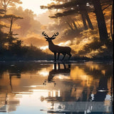 Deer In The Middle Of Nature Ai Artwork