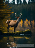 Deer In The Middle Of Nature Animal Ai Art
