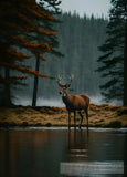 Deer In The Middle Of Nature Animal Ai Art