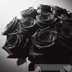 Dewy Black Roses In A Vase Ai Artwork