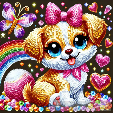 Diamond Painting Of A Puppy Animal Ai Art