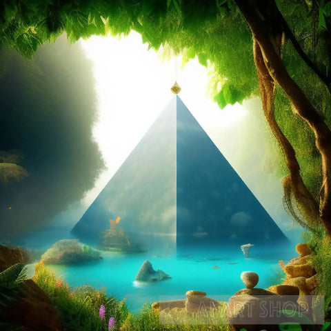 Diamond Pyramid Impressionism Ai Art