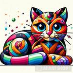 Digital Cat Cartoon Animal Ai Art