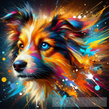 Digital Dog Painting Animal Ai Art