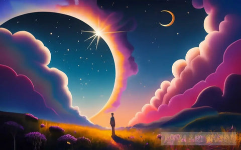 Digital Painting Of A Celestial Scene Surrealism Ai Art