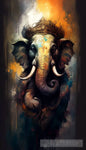 Divine Rhythms: Abstract Ai Rendition Of Lord Ganesha Art