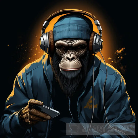 Dj Chimpanzee Pop Ai Art