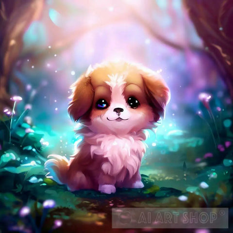 Dog In The Woods Animal Ai Art