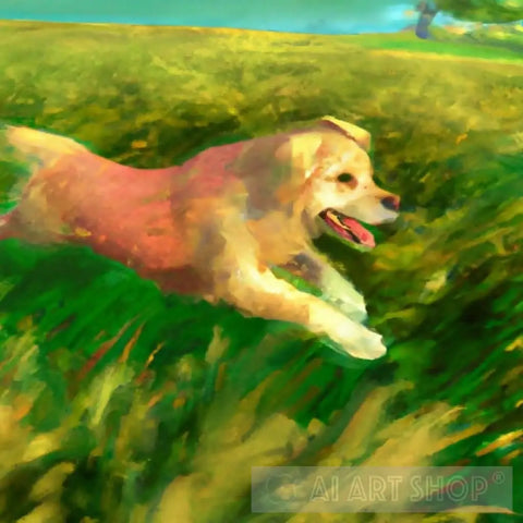 Dog Running Free Ai Painting