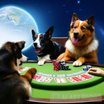 Dogs Playing Poker In Outer Space! Animal Ai Art