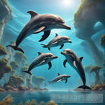 Dolphin Family Ai Artwork