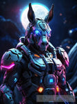 Donkey In Cyborg Body #1 Ai Artwork