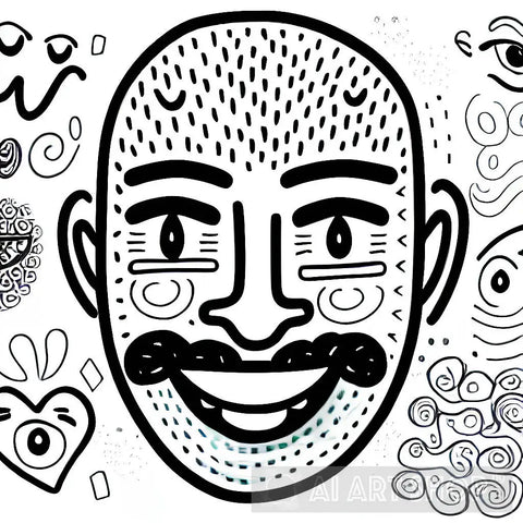 Doodle Art Happy Face Expressionism Ai