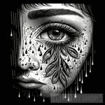 Doodle Art - Tear-Stained Beauty Expressionism Ai Art