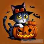 Double Tail Cute Cat Halloween Ai Artwork