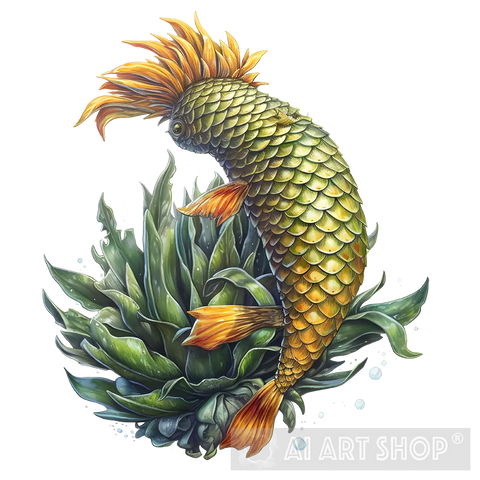 Dragon And Pineapple Animal Ai Art