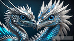 Dragon Love Couple Macro Close-Up Animal Ai Art