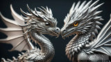 Dragon Love Couple Macro Close-Up Animal Ai Art