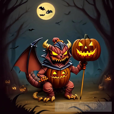 Dragon Of Halloween Ai Artwork