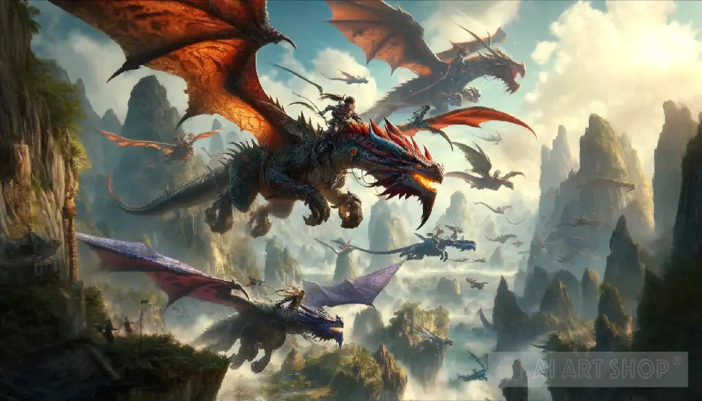 Fantasy, Dragon, Racing