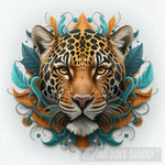 Drawing Jaguar Leaves Tattoo Pattern Image Realistic Impressive . Animal Ai Art