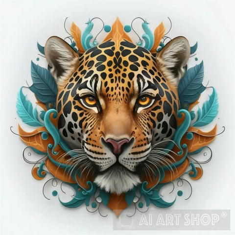 Drawing Jaguar Leaves Tattoo Pattern Image Realistic Impressive . Animal Ai Art