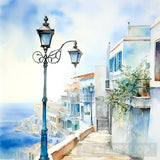 Dreaming Of Greece: A Watercolor Journey Street Ai Art