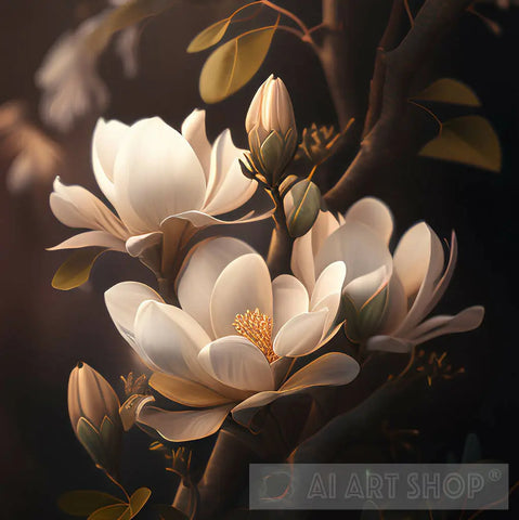 Dreaming Of Magnolia Nature Ai Art