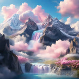 Dreamy Mountain Peaks Nature Ai Art