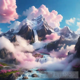 Dreamy Mountain Peaks Nature Ai Art