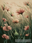 Dreamy Pink Flowers Ai Artwork