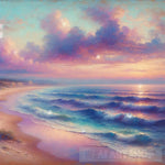 Dreamy Seascape. Ai Painting