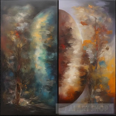 Duality Unveiled Abstract Ai Art