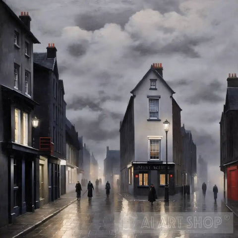 Dublin City Street Ai Painting