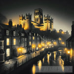 Durham City At Night Ai Artwork