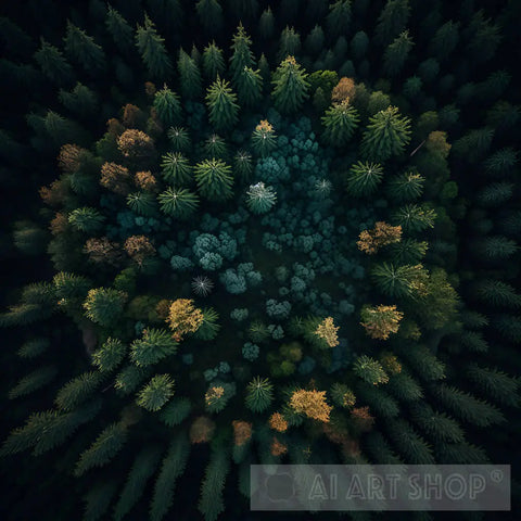 Dusk Forest Ai Artwork