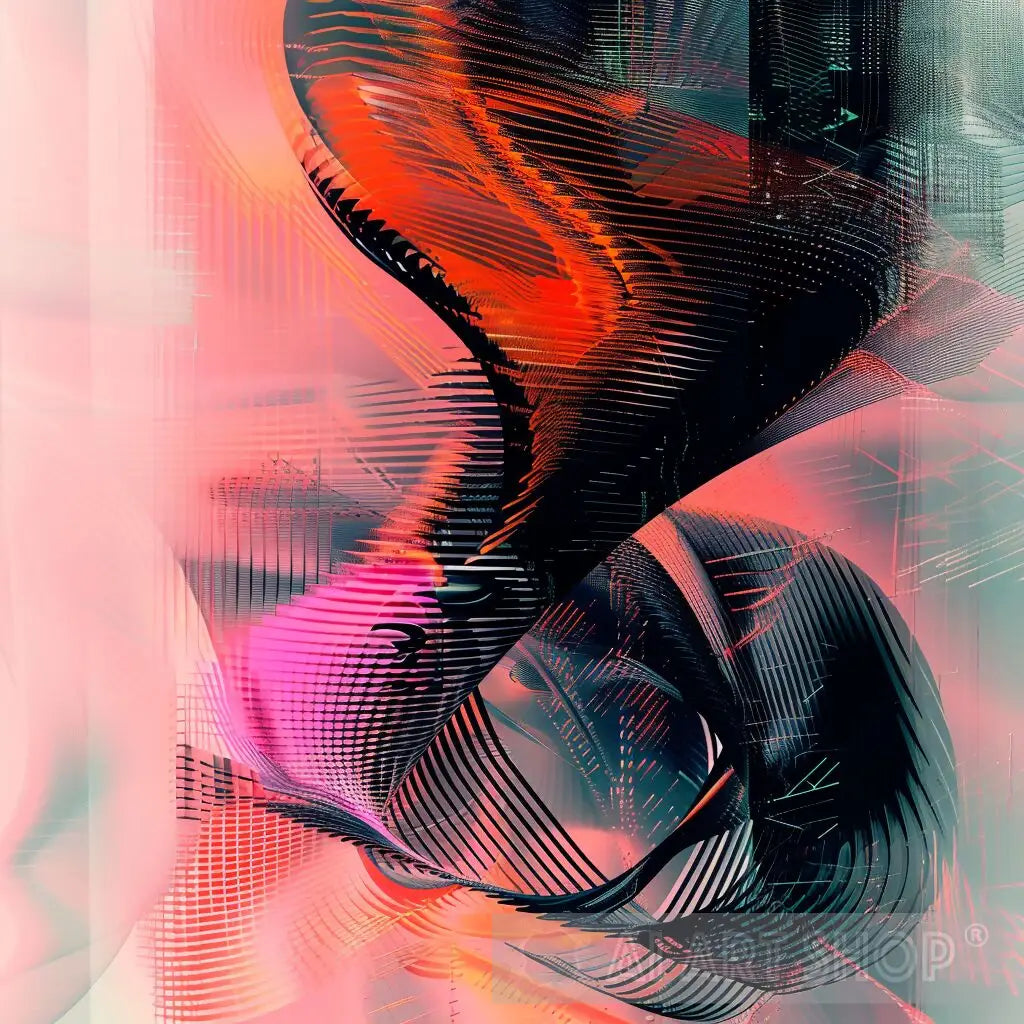 Dynamic Flow: Abstract Digital Art with Vibrant Colors and Fluid Mo...