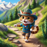 Adventure Whiskers: The Trekking Cat