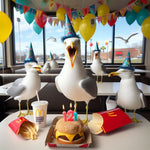 AI bing seagull birthday party