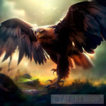 Eagle Mid-Flight Animal Ai Art