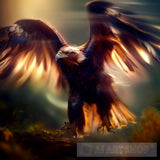 Eagle Mid-Flight Animal Ai Art