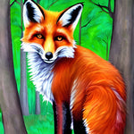 Fox in the woods painting 2 copy