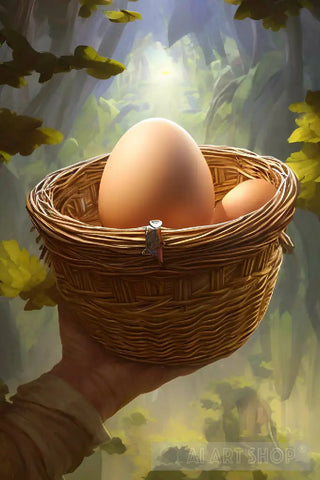 Egg In A Basket Ai Artwork